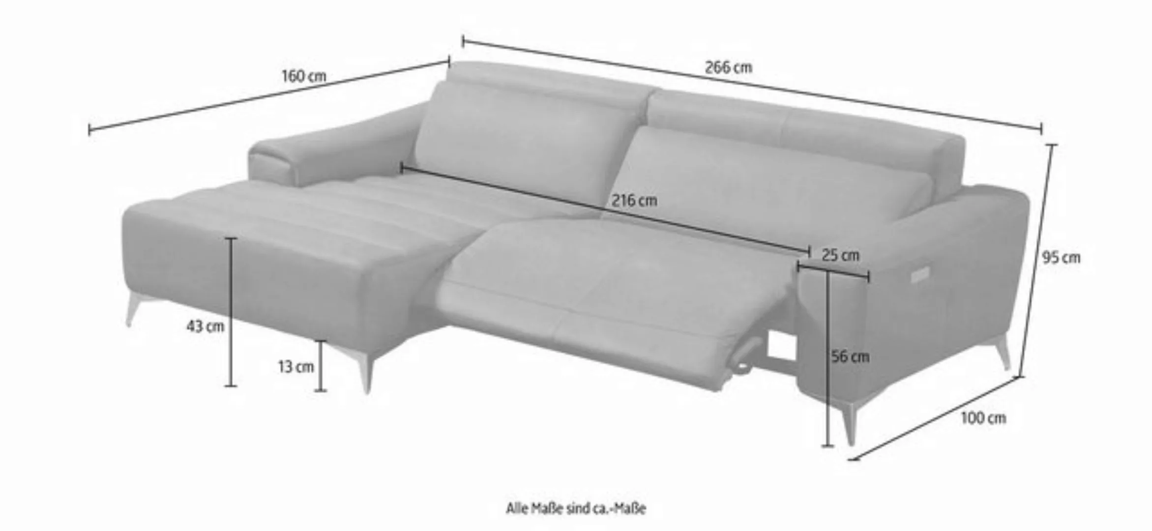 Egoitaliano Ecksofa Suzette, Designsofa mit hohem Sitzkomfort, mit Recamier günstig online kaufen