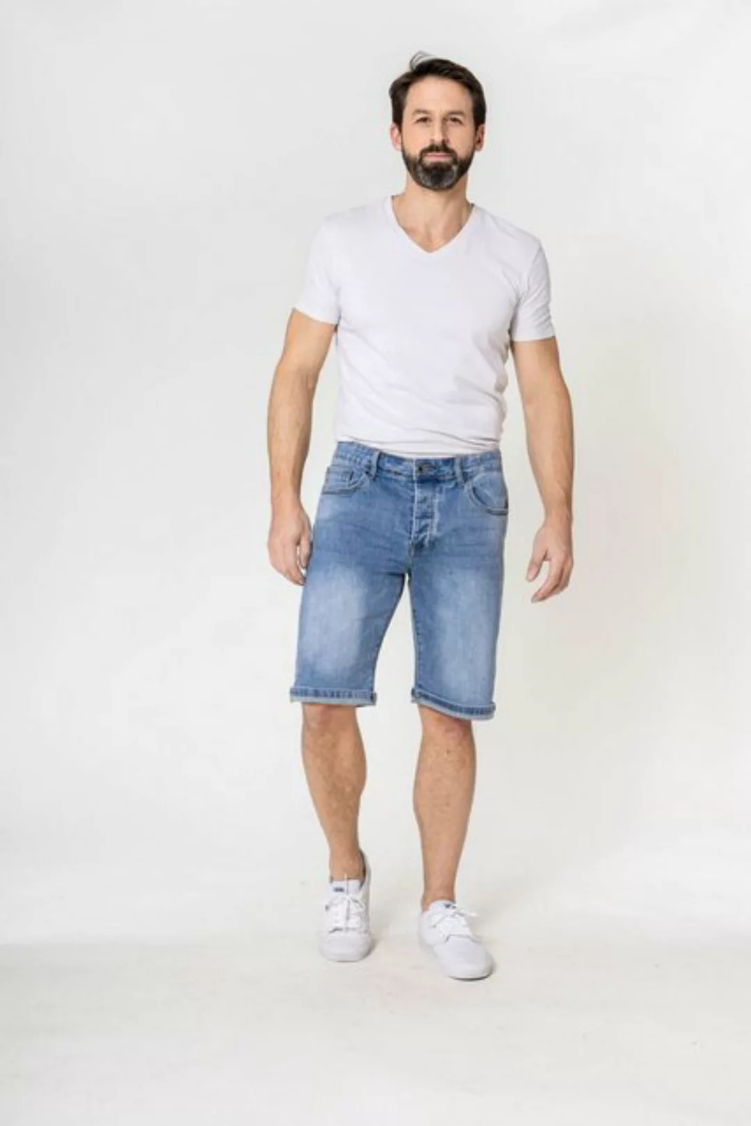 Nina Carter Jeansshorts Shorts Denim Regular Fit Bleached Jeansshorts 7606 günstig online kaufen