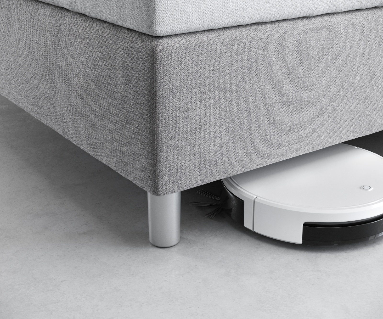 DELIFE Boxspringbett Fußvariantenset, Boxspringsystem alufarbig Füße günstig online kaufen