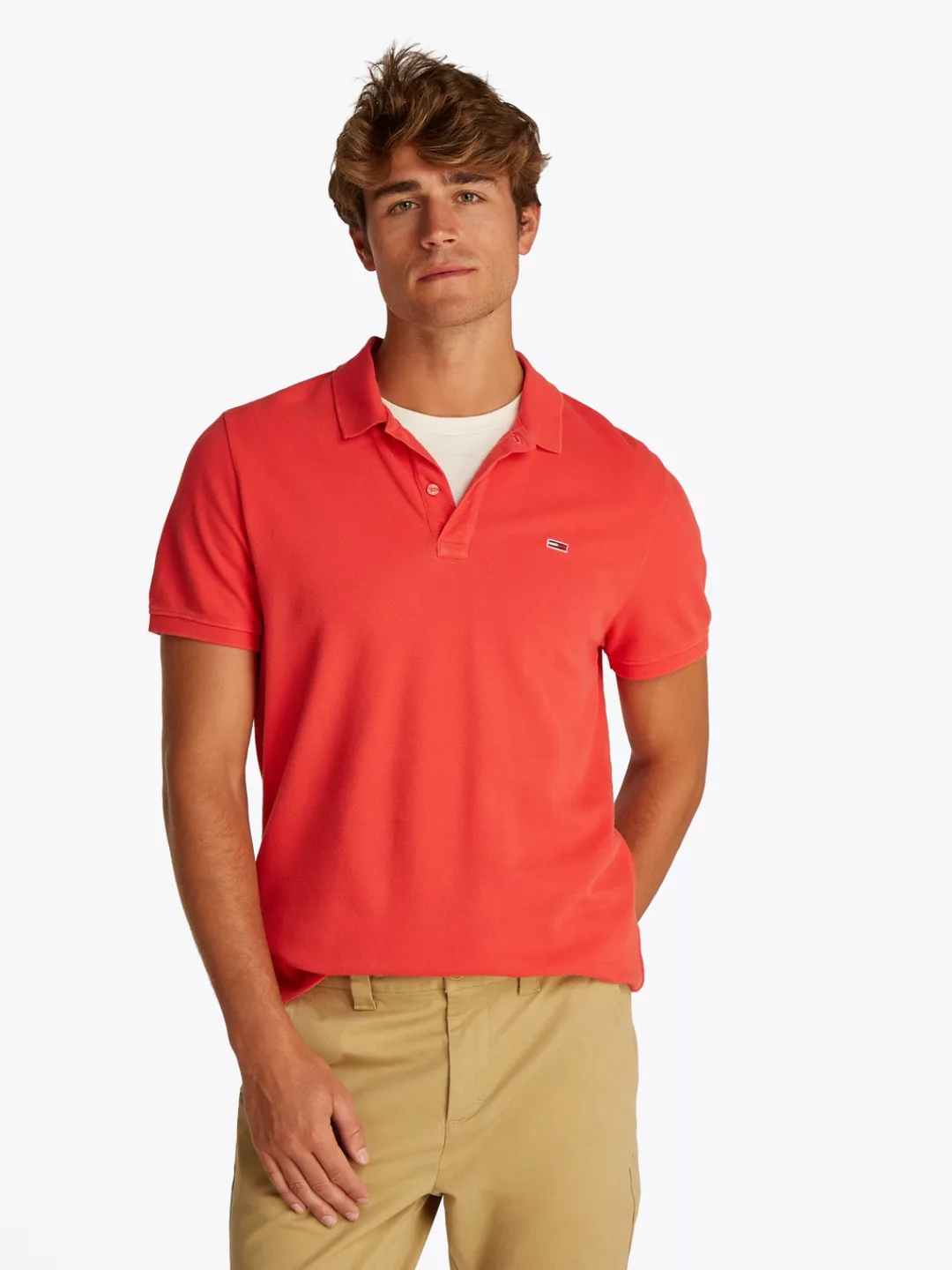 Tommy Jeans Poloshirt "TJM SLIM ESSENTIAL GD POLO SS", mit Logostickerei günstig online kaufen