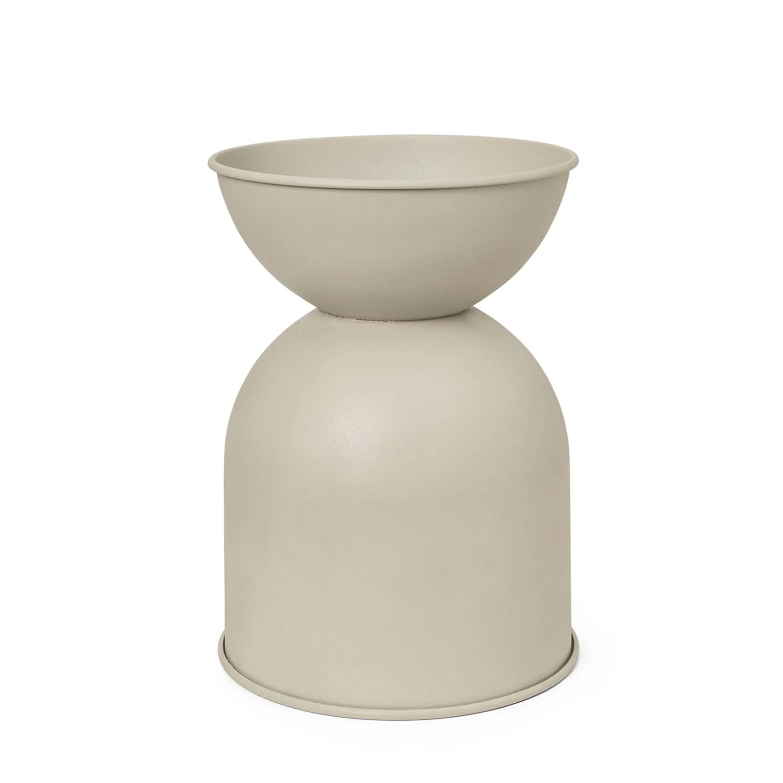 ferm LIVING Blumentopf Hourglass, beige, Ø 50 cm, wendbar günstig online kaufen