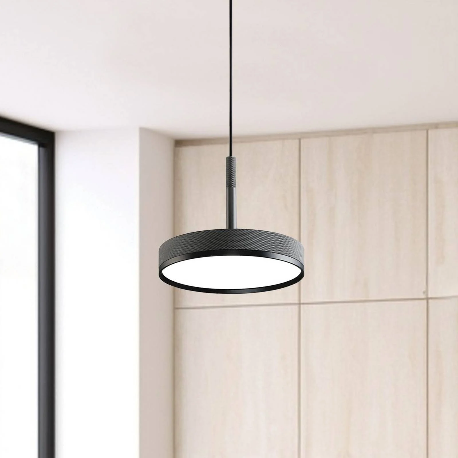 LED-Pendellampe Don, grau, Ø 20 cm, Metall günstig online kaufen