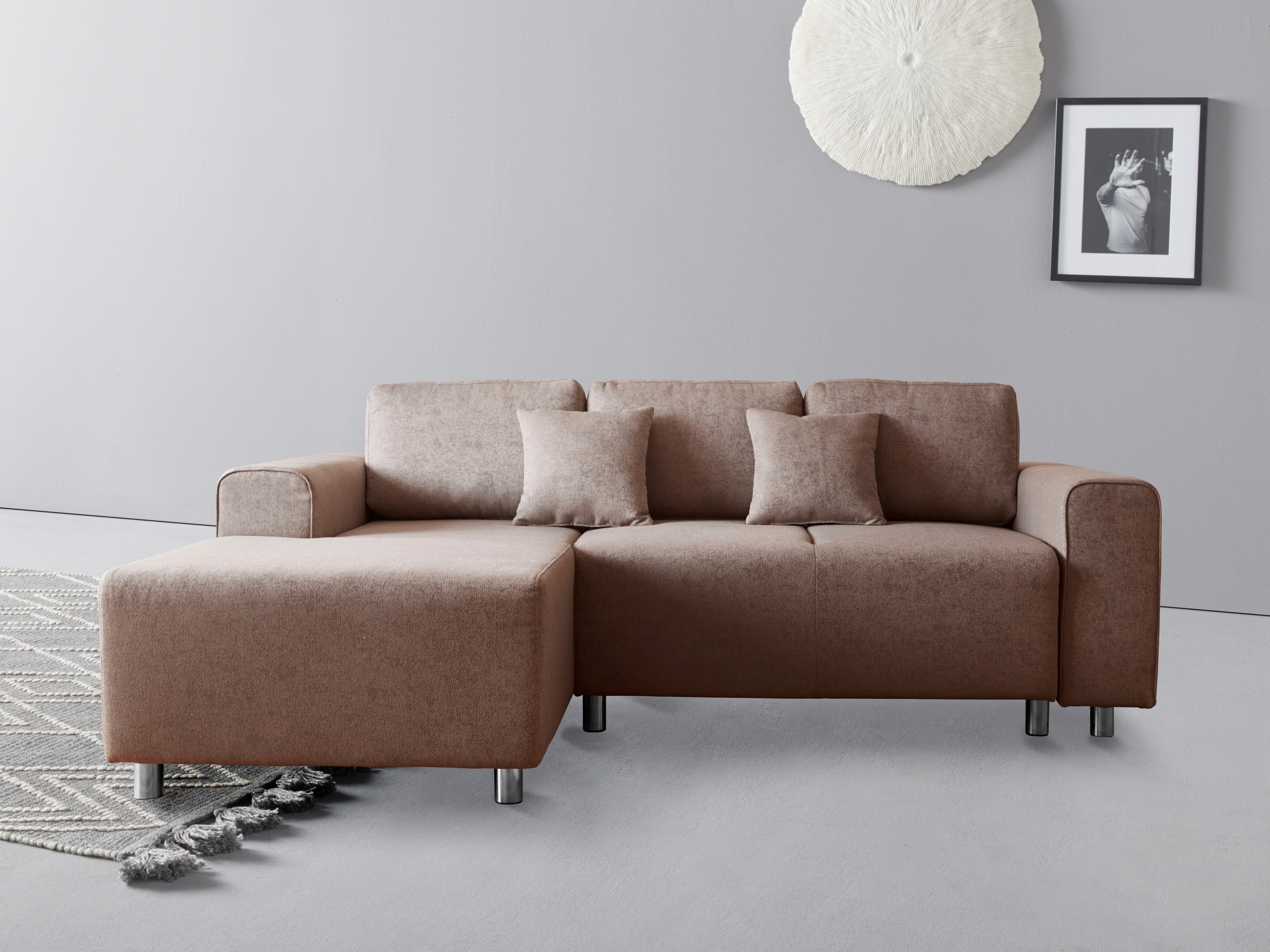 Home affaire Ecksofa "Györ", L-Form, wahlweise mit Bettfunktion und Bettkas günstig online kaufen
