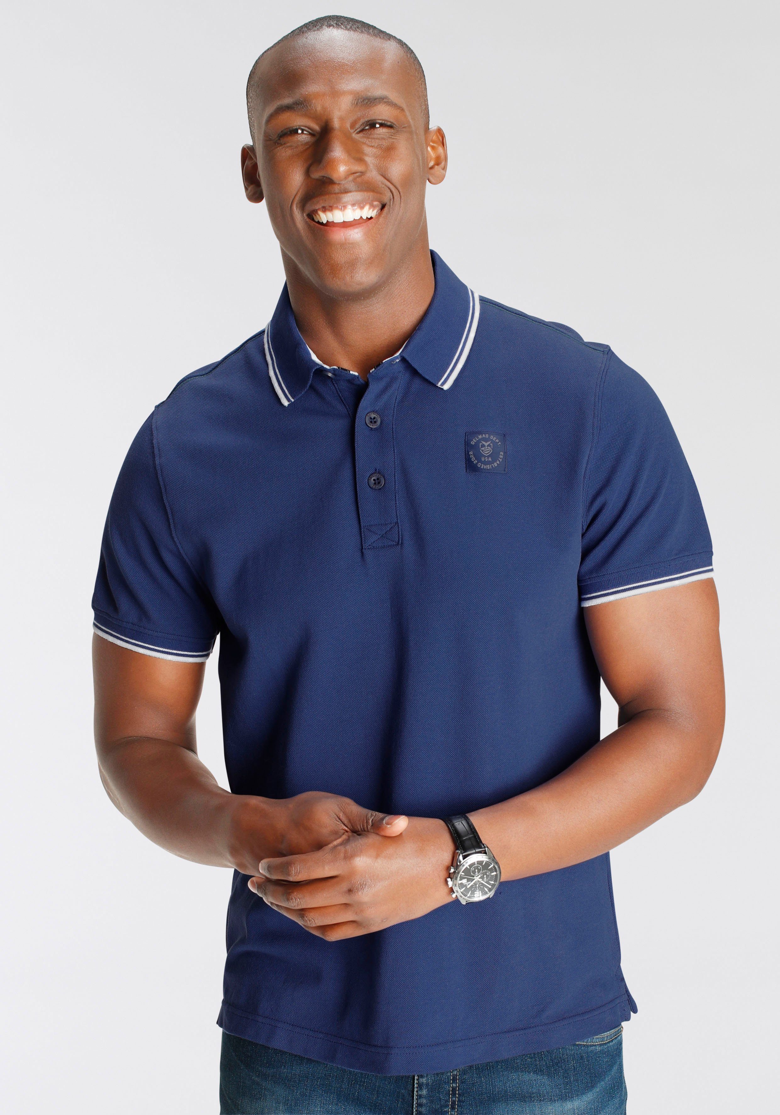 DELMAO Poloshirt Kurzarm, lockere Passform, Polokragen, günstig online kaufen