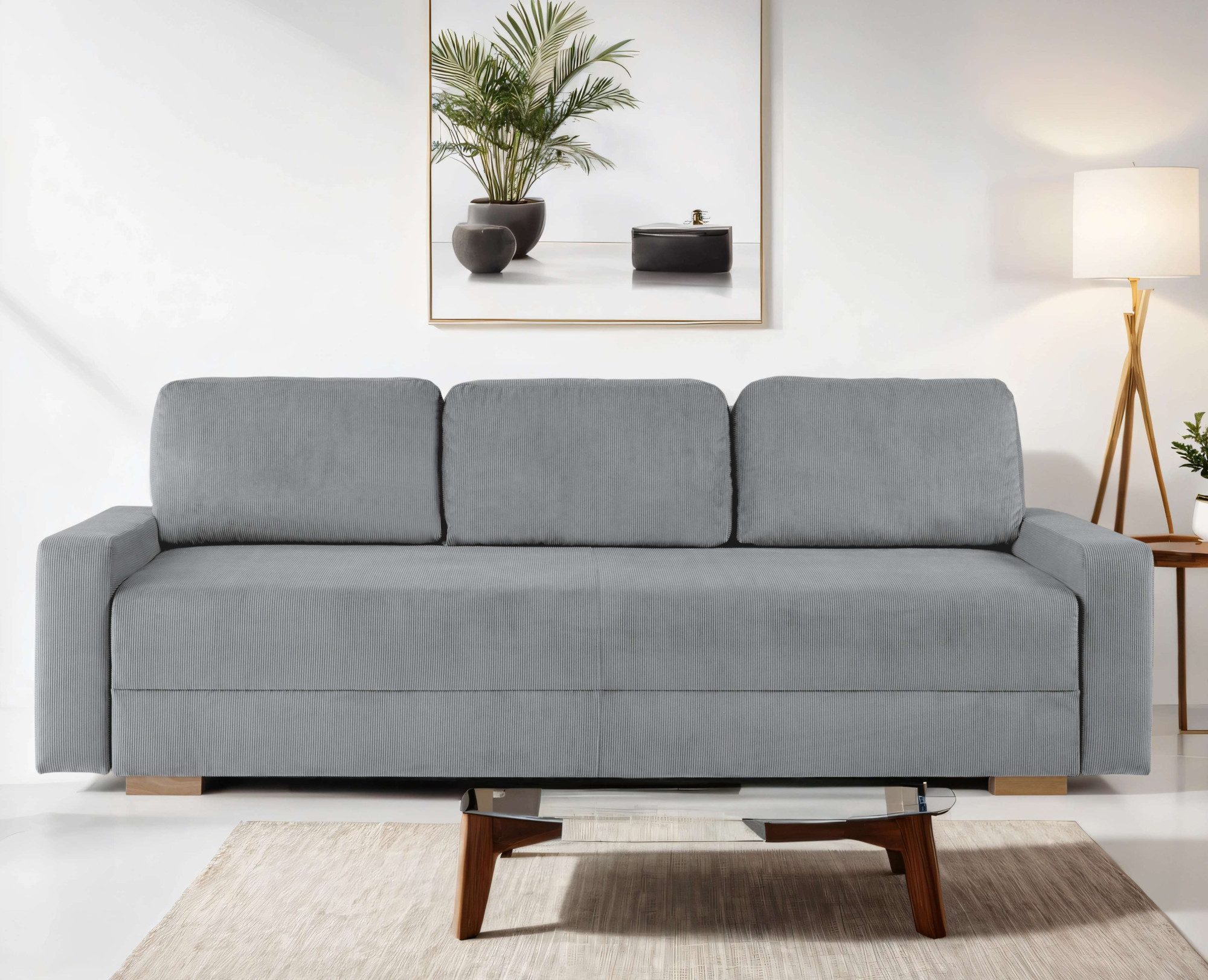 INOSIGN 3-Sitzer "SHERIDIAN Schlafsofa mit Bettkasten, in Feincord & Velvet günstig online kaufen