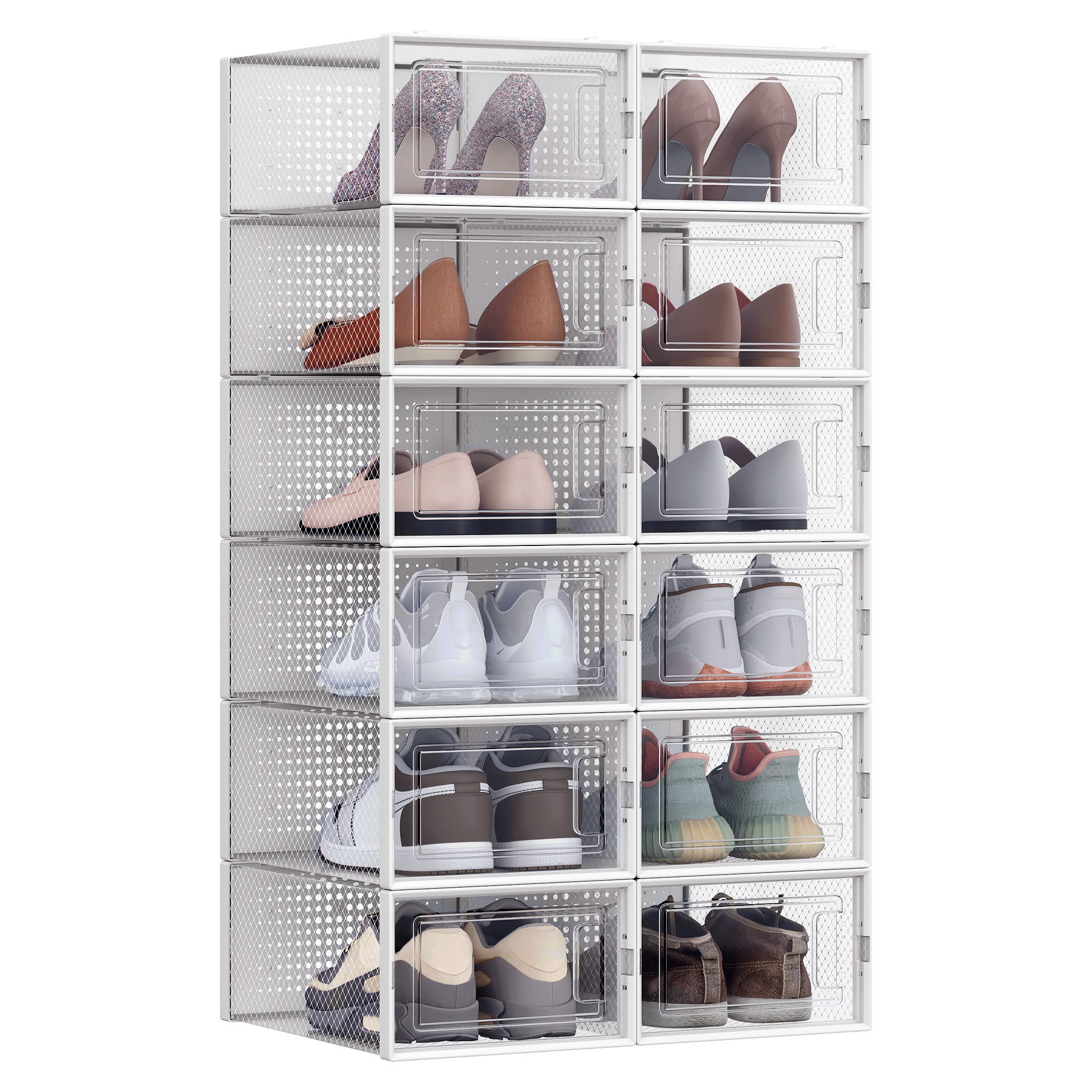 SONGMICS Schuhbox Aufbewahrungsboxen (12 St), Schuh-Organizer, günstig online kaufen