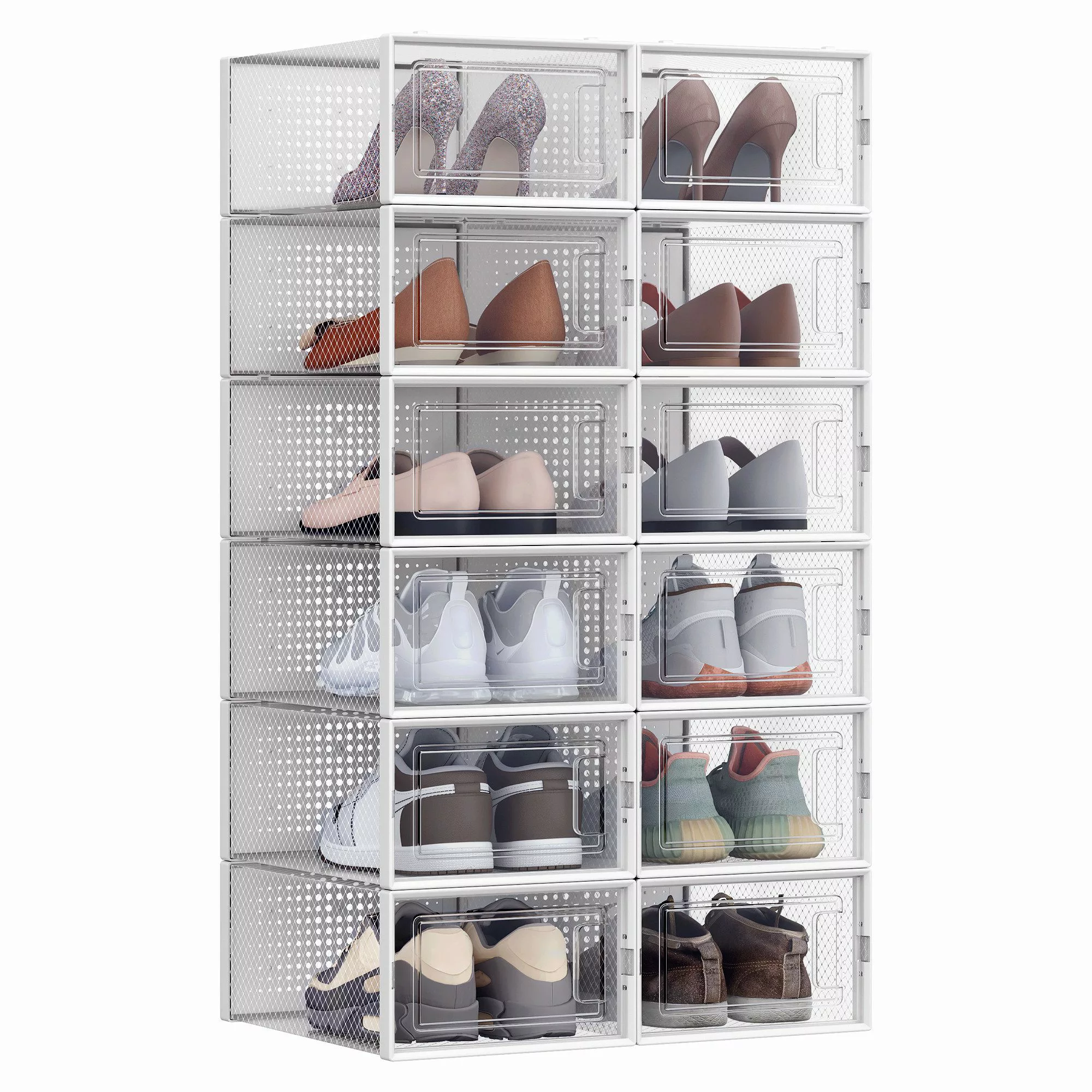 SONGMICS Schuhbox Aufbewahrungsboxen (12 St), Schuh-Organizer, günstig online kaufen