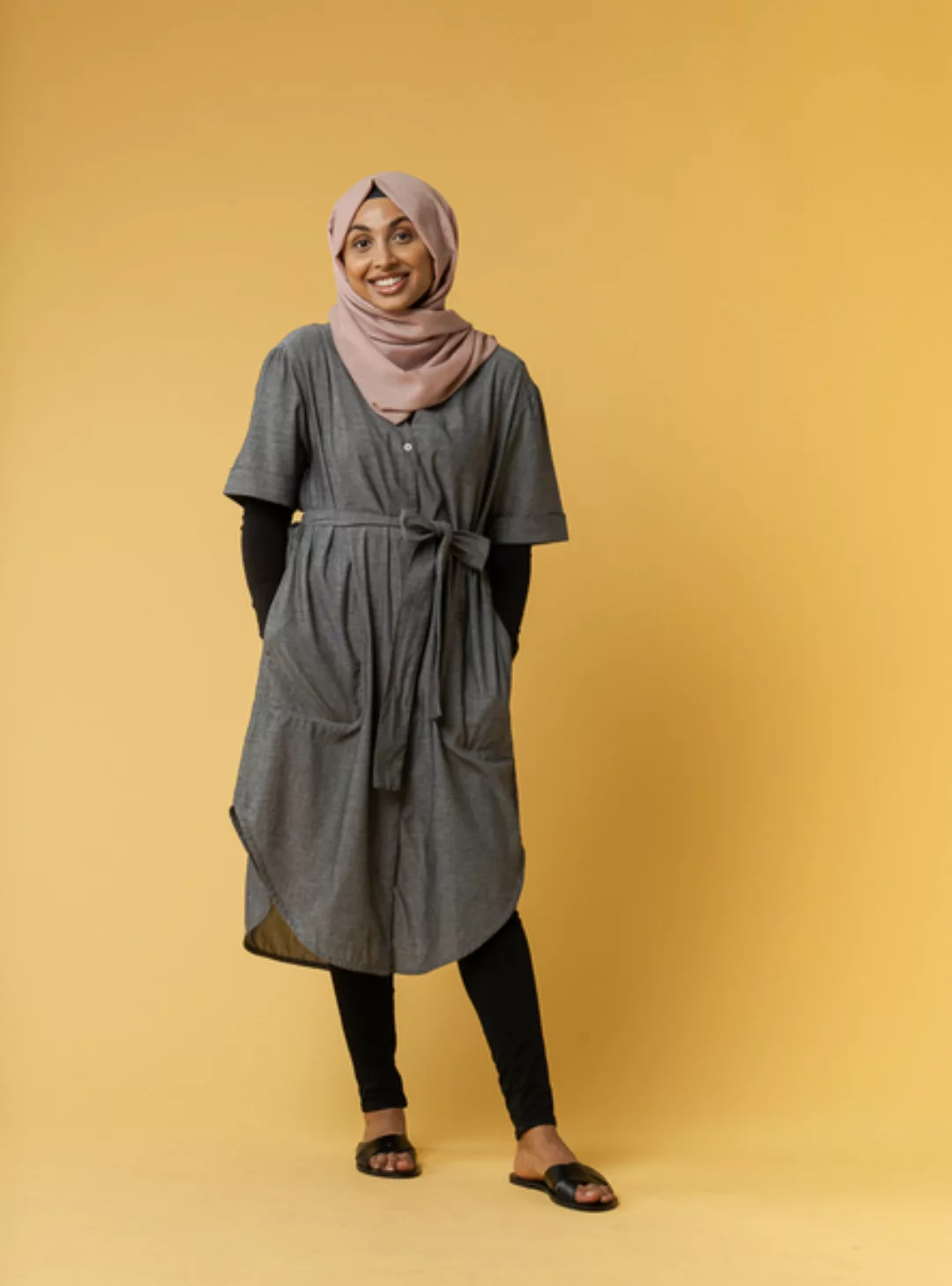 Damen Midi-blusenkleid Kareena - Fairtrade Cotton & Gots Zertifiziert günstig online kaufen
