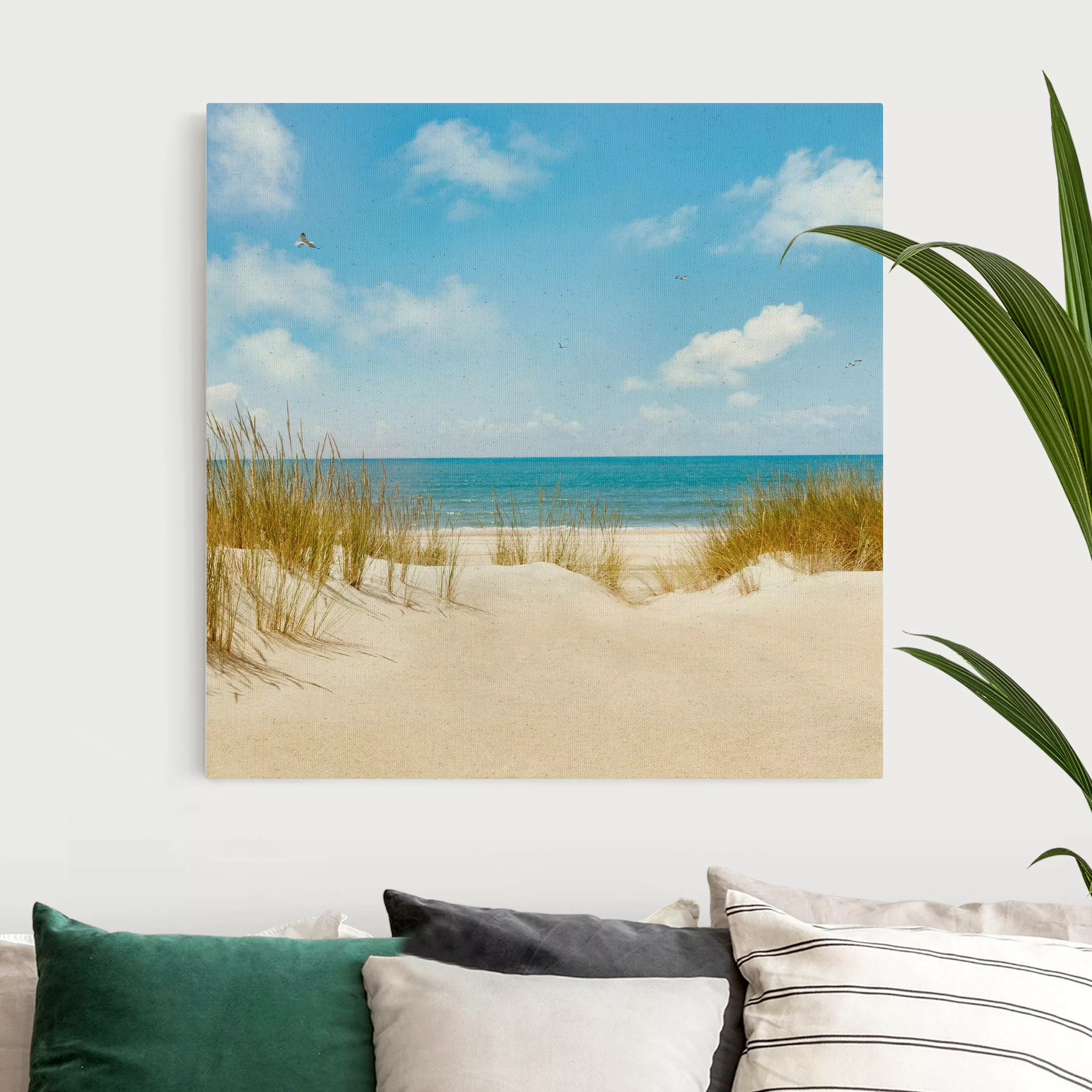 Leinwandbild auf Naturcanvas Strand an der Nordsee günstig online kaufen