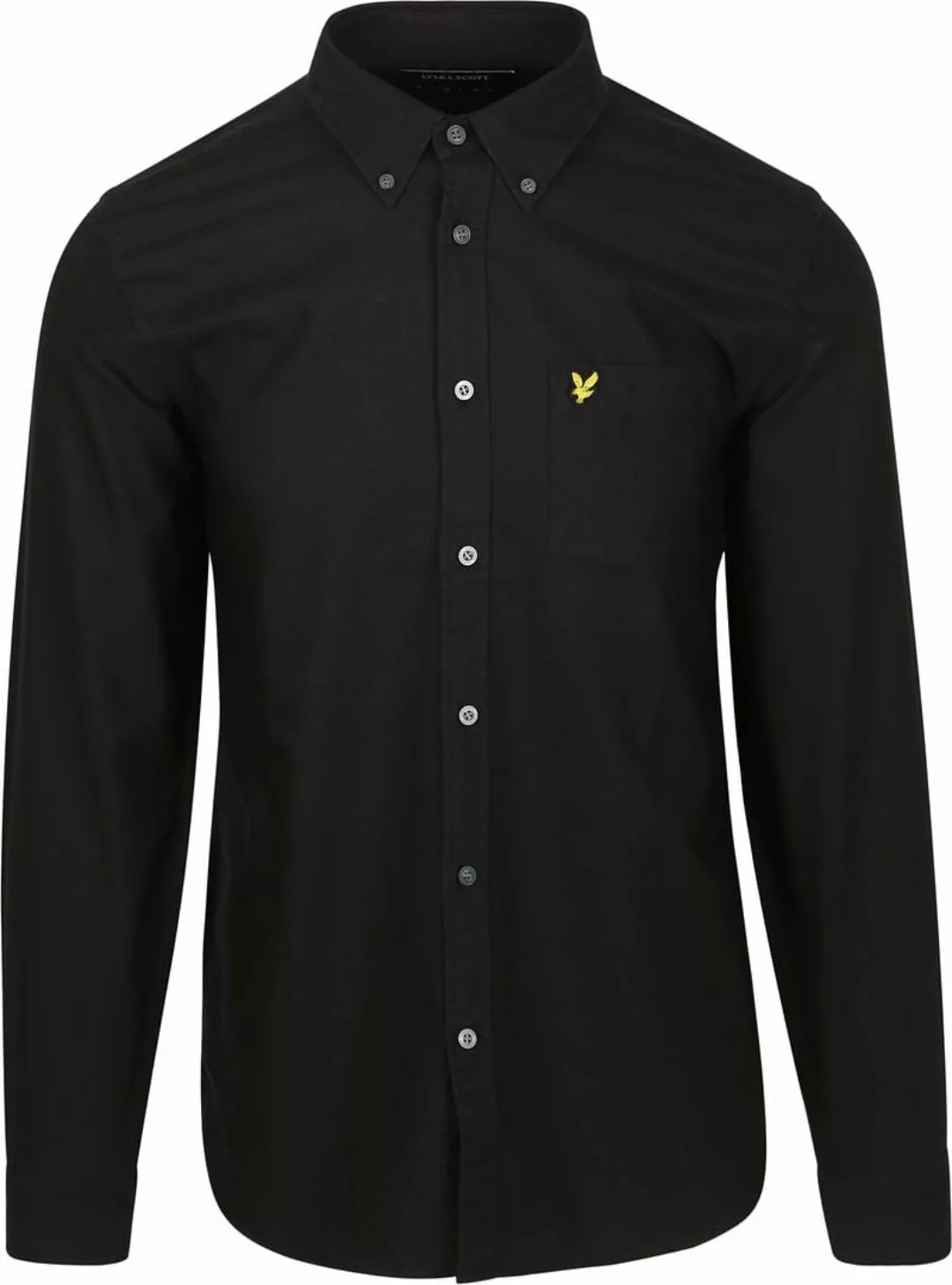 Lyle & Scott Shirt Plain Oxford schwarz - Größe S günstig online kaufen