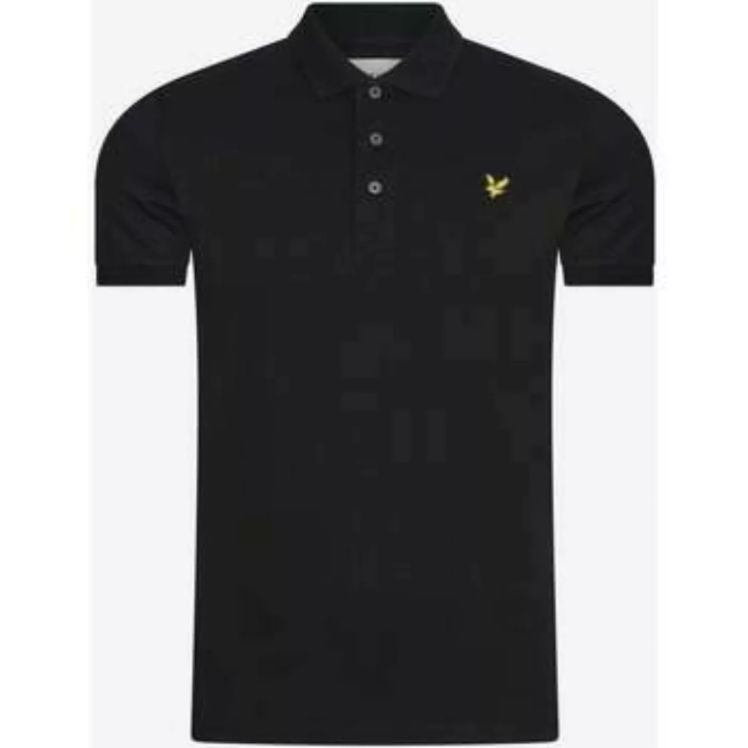 Lyle & Scott  T-Shirts & Poloshirts Einfarbiges Poloshirt - Tiefschwarz günstig online kaufen