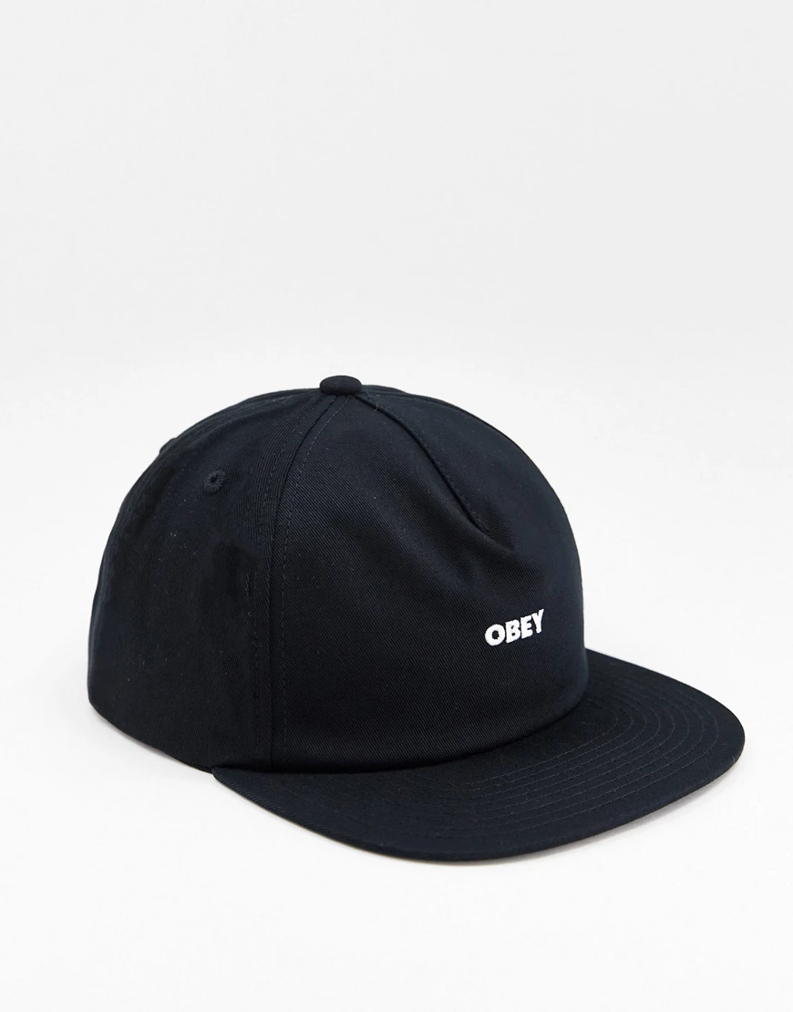Obey – Auffällige Snapback-Kappe in Schwarz günstig online kaufen