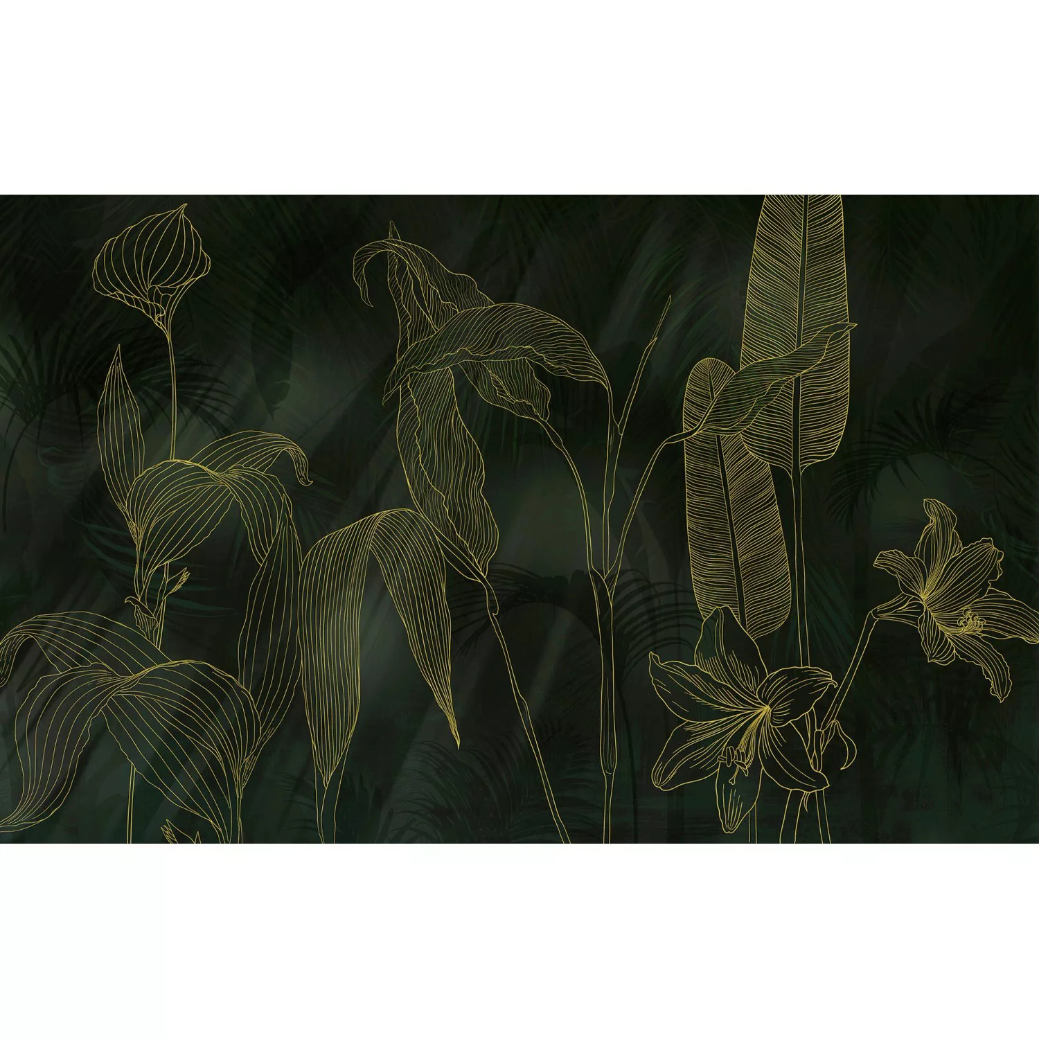 Komar Fototapete »Vlies Fototapete - Darkest Green - Größe 400 x 250 cm«, b günstig online kaufen