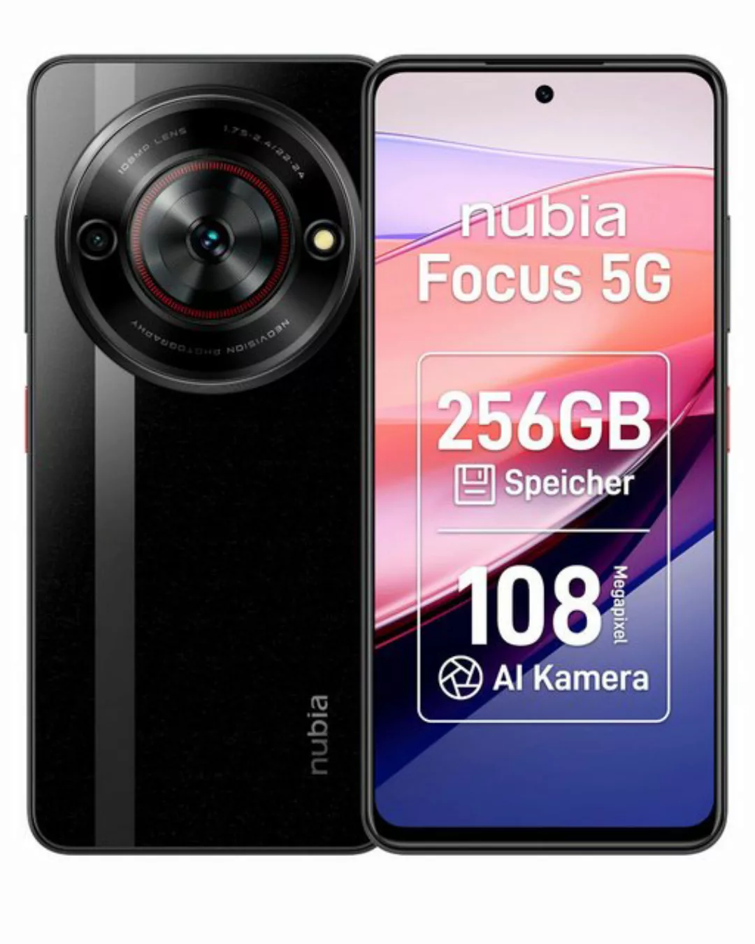 Nubia Focus 5G Smartphone (16,76 cm/6,6 Zoll, 256 GB Speicherplatz, 108 MP günstig online kaufen