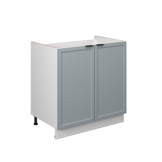 Vicco Spülenunterschrank Fame-Line, Hellblau-grau/Weiß, 80 cm, AP Marmor günstig online kaufen