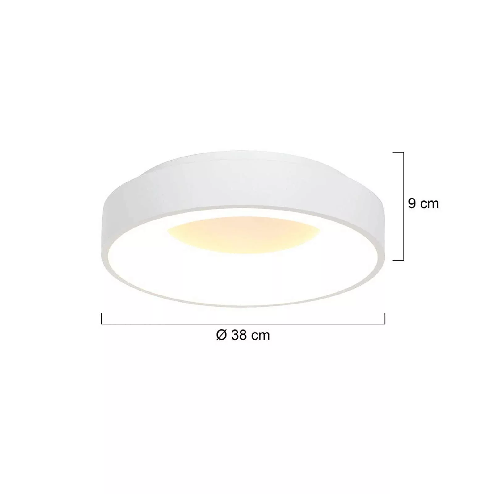 LED Deckenleuchte Ringlede in Weiß 30W 2800lm günstig online kaufen