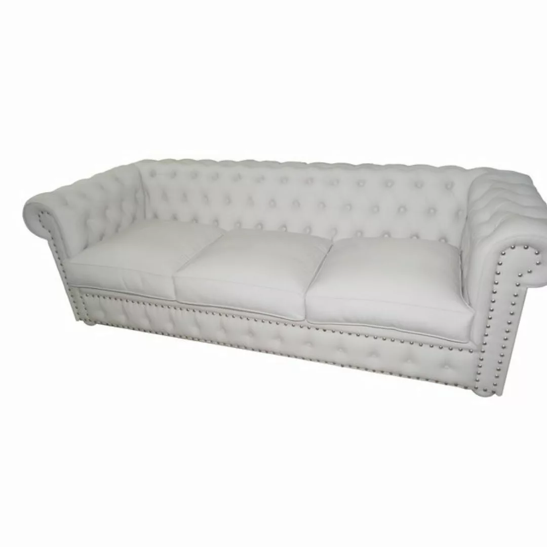 Xlmoebel Sofa Chesterfield Drei-Sitzer Polster-Sofa in Leder-Design - Sofas günstig online kaufen