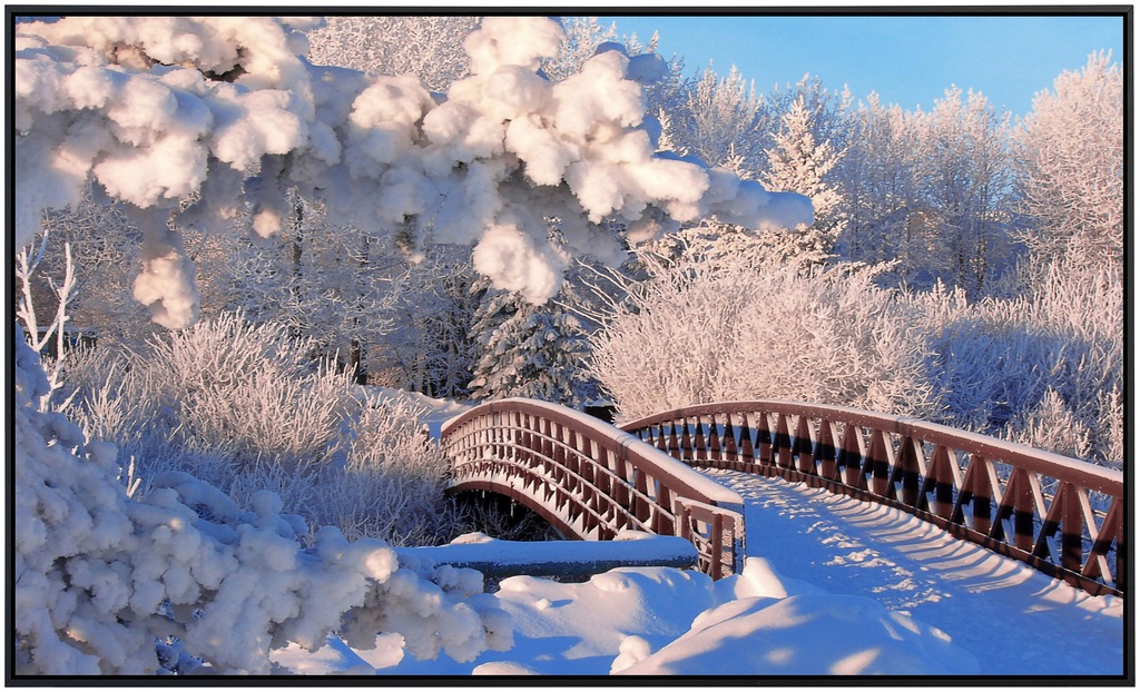 Papermoon Infrarotheizung »Winterbrücke«, sehr angenehme Strahlungswärme günstig online kaufen
