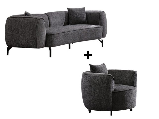 BENEDO MÖBEL Polstergarnitur Paula Sofa Handarbeit Massivholz Hochwertiger günstig online kaufen