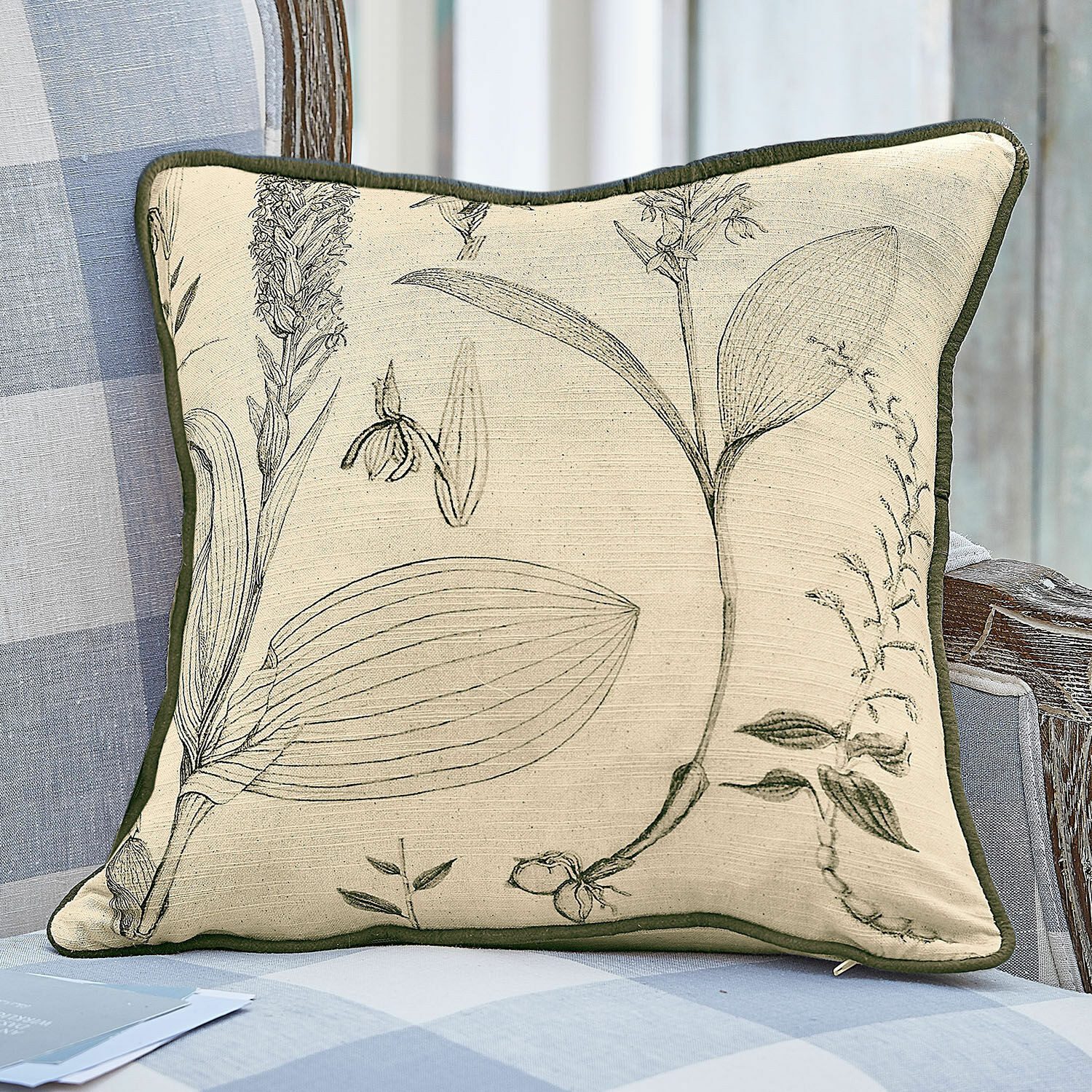 Mirabeau Kissenhülle Kissenhülle Quervil creme/grün günstig online kaufen