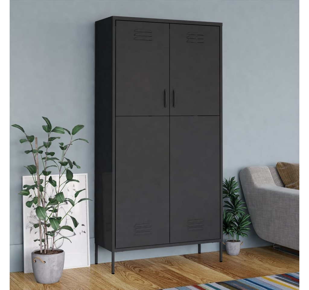 vidaXL Spind Kleiderschrank Spind Anthrazit 90x50x180 cm Stahl günstig online kaufen