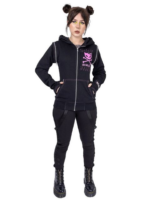 Bye Bye Kitty Kapuzensweatshirt Kapuzenjacke BBK Killer Hood Cute Kawaii Co günstig online kaufen