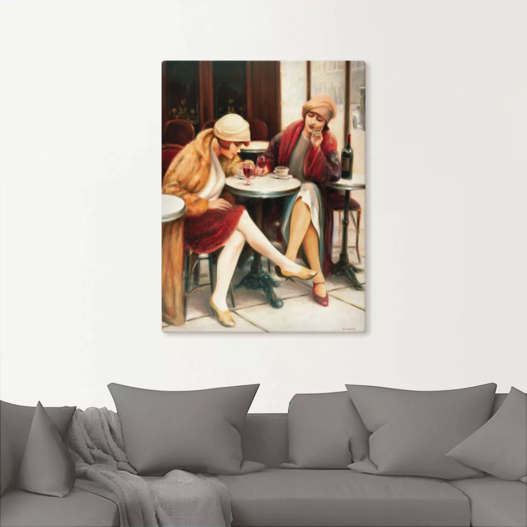 Artland Wandbild "Cafe II", Frau, (1 St.), als Leinwandbild, Poster in vers günstig online kaufen