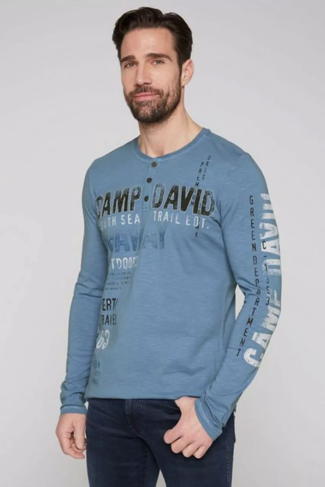 CAMP DAVID Henleyshirt aus Baumwolle günstig online kaufen