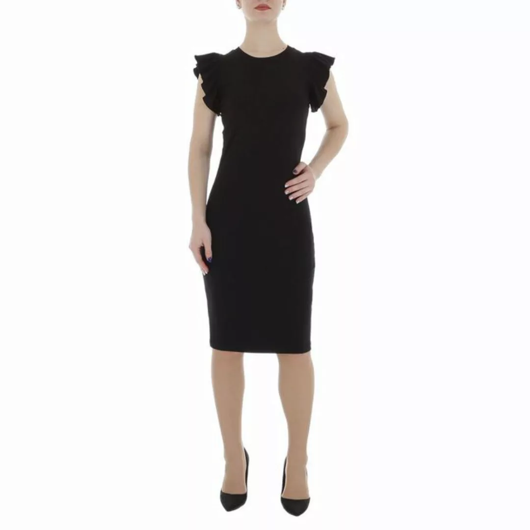 Ital-Design Sommerkleid Damen Freizeit (86164479) Rüschen Stretch Rippstric günstig online kaufen