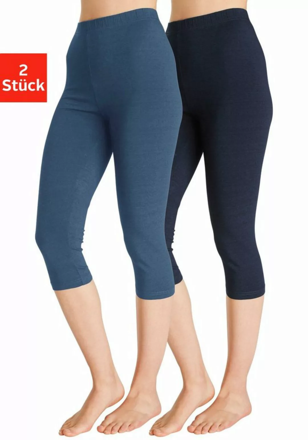 vivance active Caprileggings (2er-Pack) mit Gummibund, Loungewear günstig online kaufen