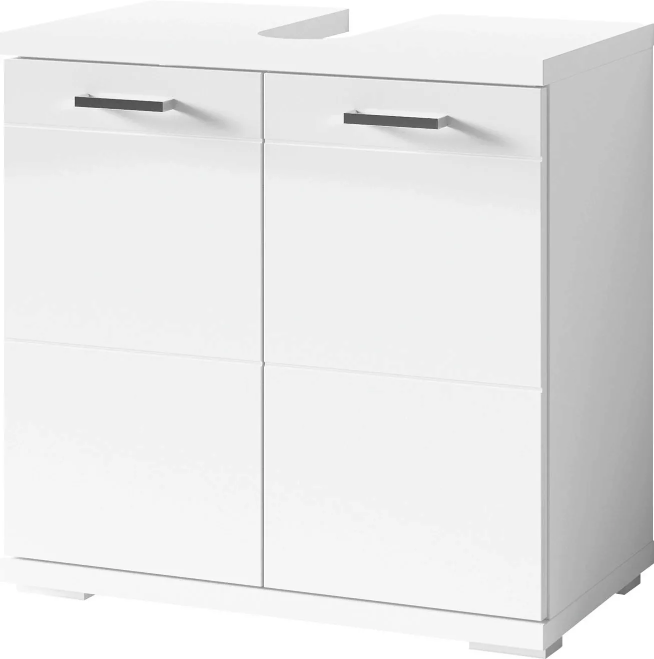 byLIVING Waschbeckenunterschrank "Nebraska", Breite 60 cm, mit Hochglanzlac günstig online kaufen