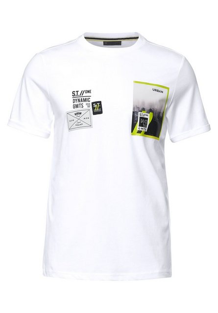 STREET ONE MEN T-Shirt mit Print-Mix günstig online kaufen