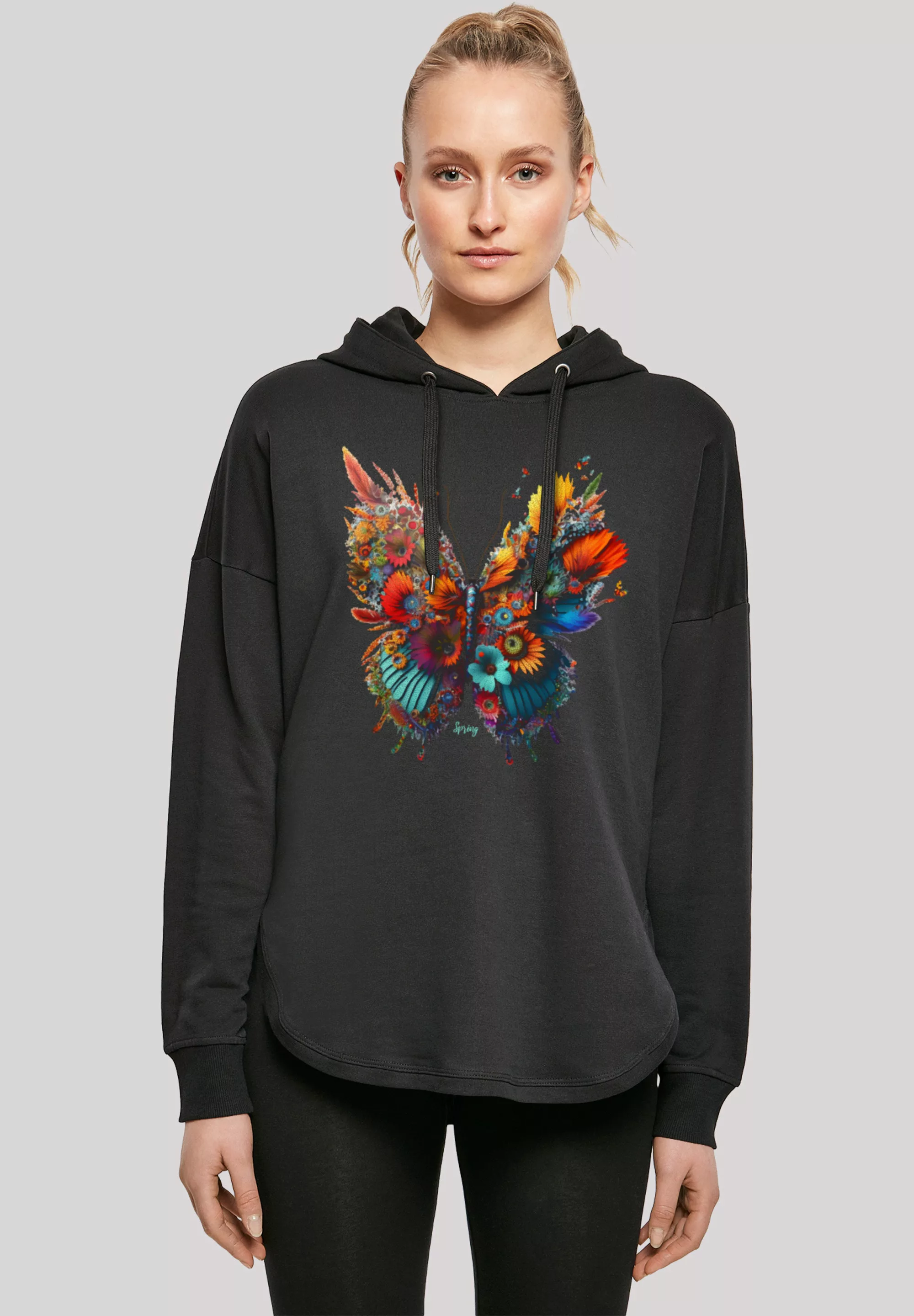 F4NT4STIC Kapuzenpullover "Schmetterling Blumen Oversize Hoodie", Print günstig online kaufen