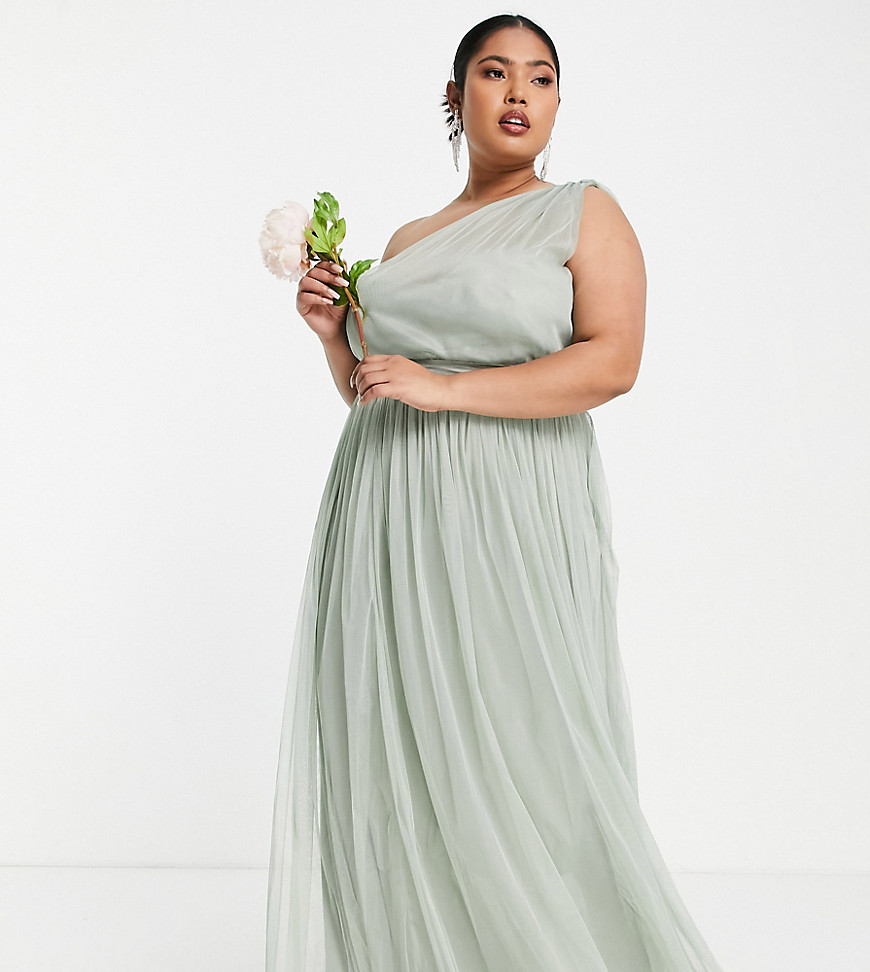 Anaya With Love Plus – Bridesmaid – Brautjungfern-Maxikleid aus Tüll in Sal günstig online kaufen