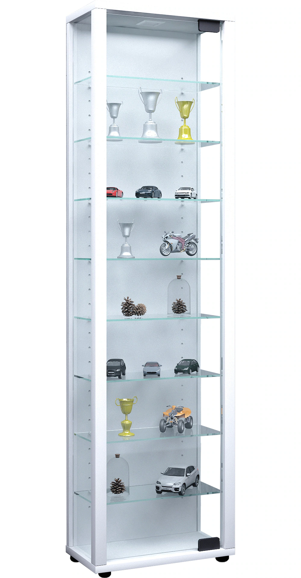 VCM Vitrine "VCM Glasvitrine stehend  Vitrine Glas mit ESG-Sicherheitsglas günstig online kaufen