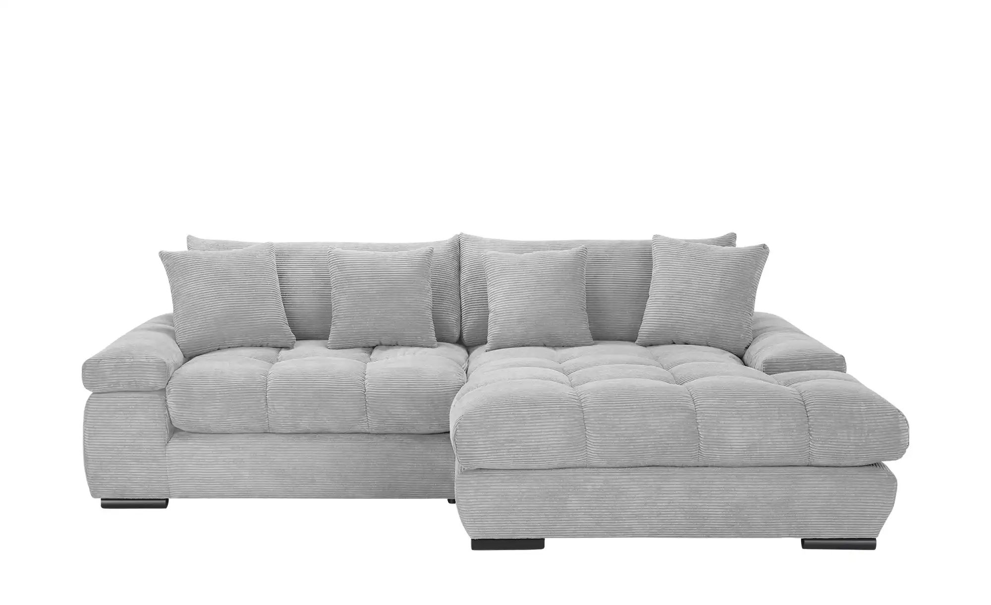 bobb Ecksofa mit trendigem Cordbezug Hella ¦ grau ¦ Maße (cm): B: 303 H: 96 günstig online kaufen