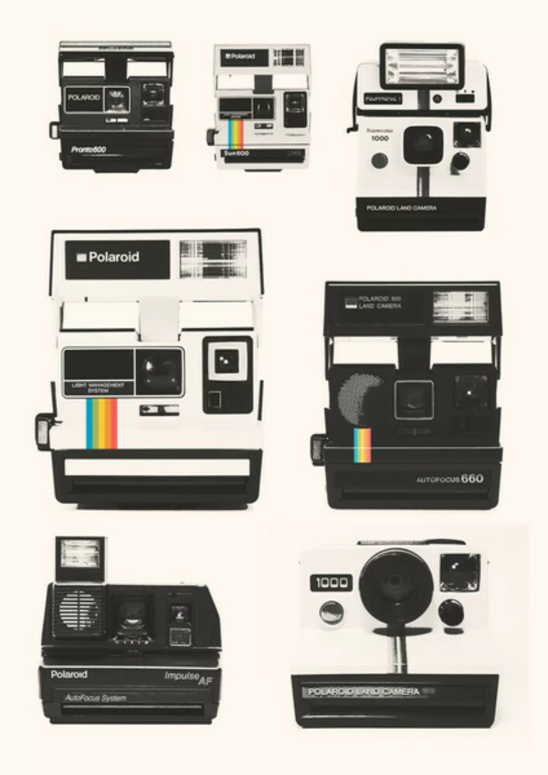 Poster / Leinwandbild - Instant Camera Collection günstig online kaufen