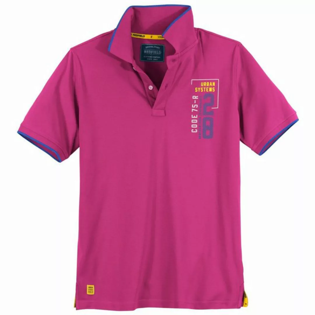 redfield Poloshirt Große Größen Herren Poloshirt fuchsia sportiv Urban Syst günstig online kaufen