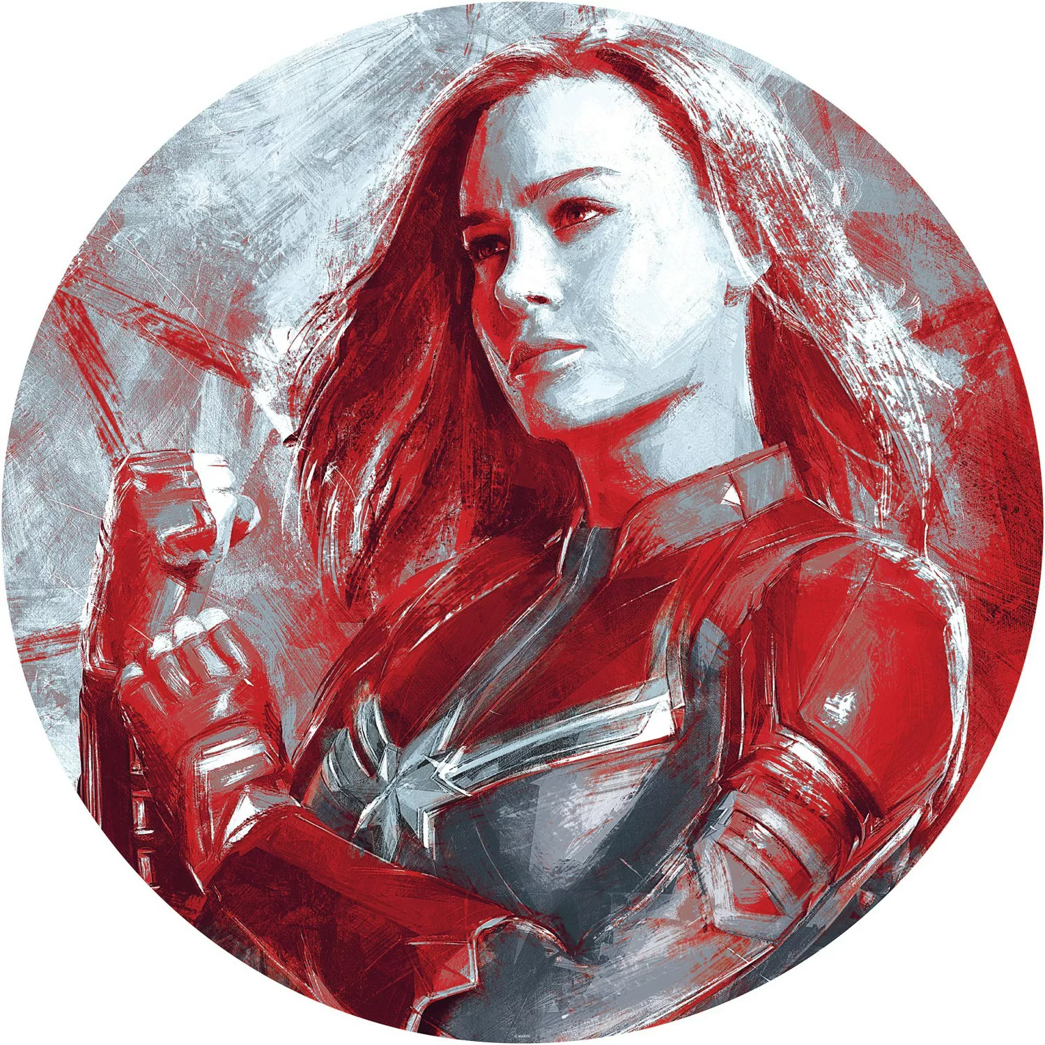 Komar Vliesfototapete Dot Avengers Painting Captain Marvel selbstkleb. Ø 12 günstig online kaufen