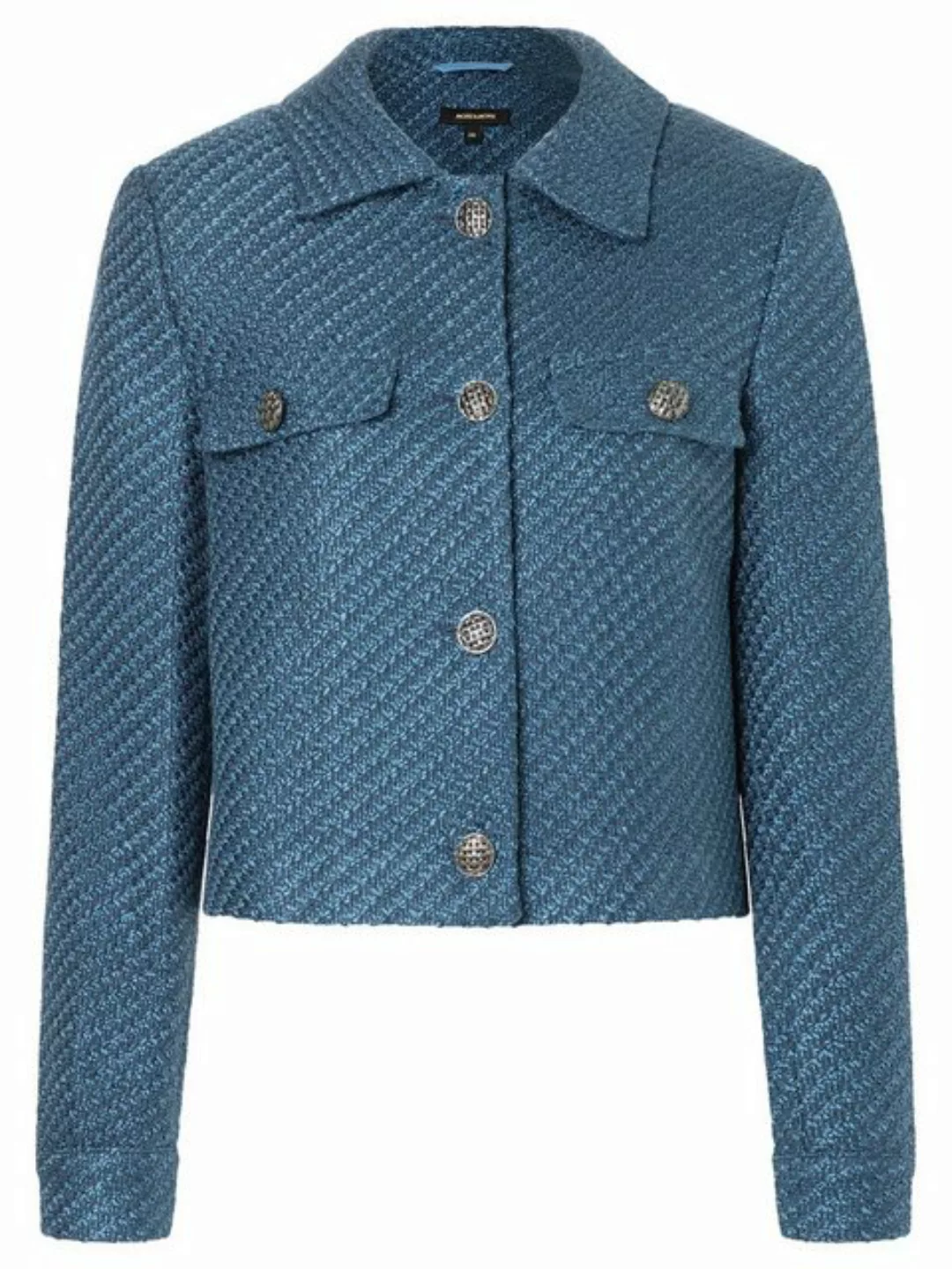 kurzer Bouclé-Blazer, greyblue, Herbst-Kollektion günstig online kaufen