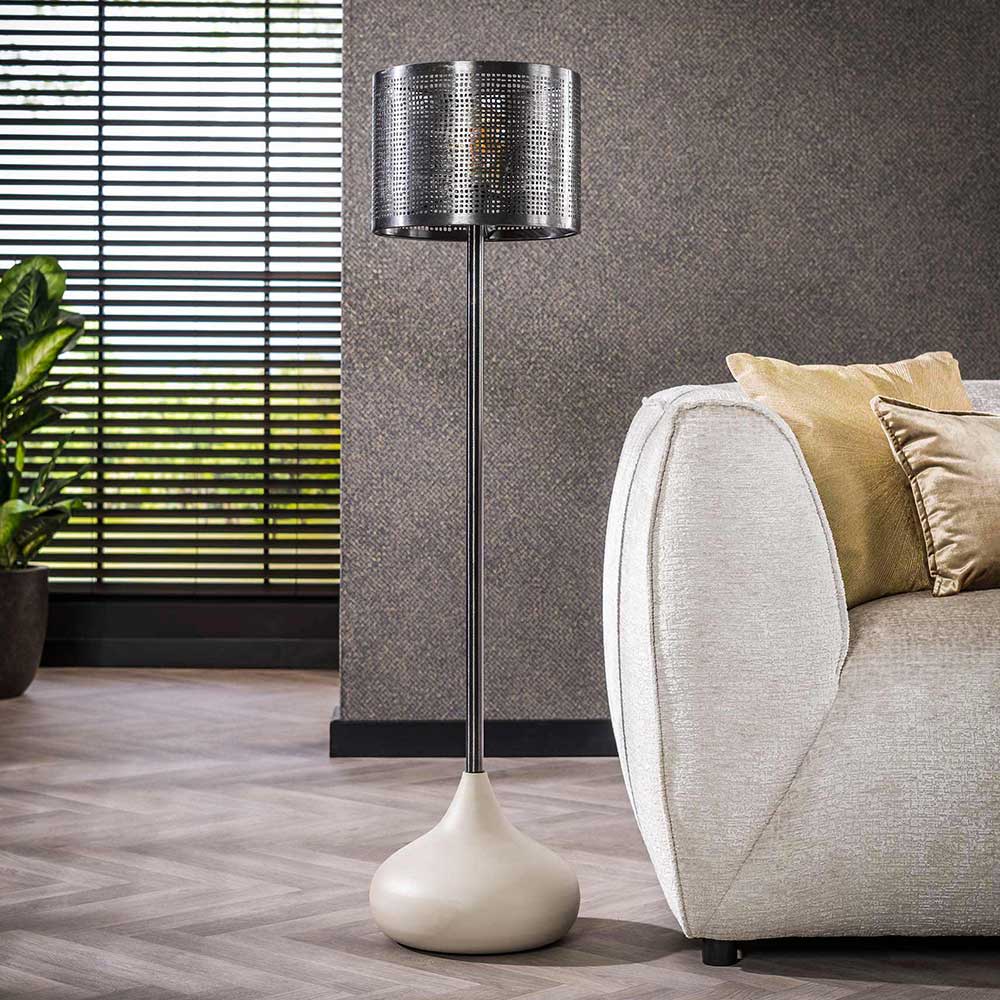 Stehlampe Stehleuchte 128 cm hoch aus Metall günstig online kaufen