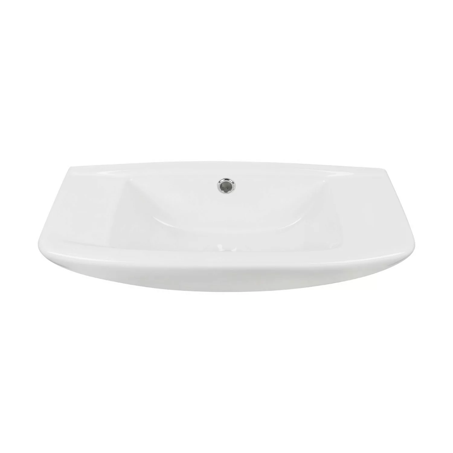 Calmwaters Handwaschbecken 50 x 21,5 cm Weiß Eckig Ohne Hahnloch 04AB3488 günstig online kaufen