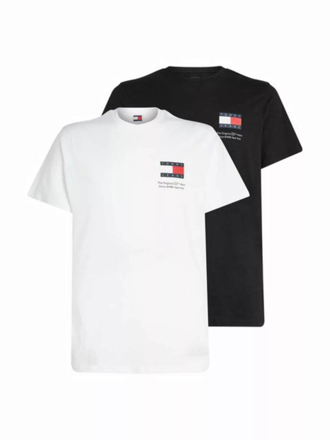 Tommy Jeans T-Shirt TJM SLIM 2PACK S/S FLAG DNA TEE (Packung, 2er) mit groß günstig online kaufen