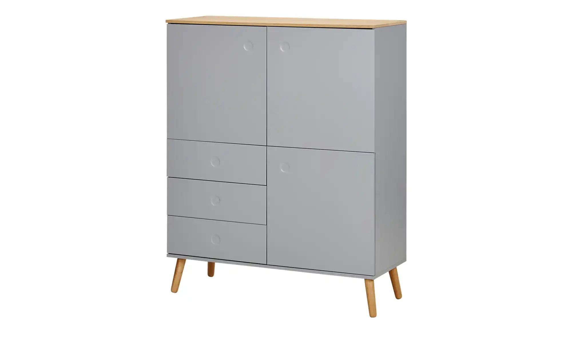 Roomers Highboard   Scan ¦ grau ¦ Maße (cm): B: 109 H: 137 T: 43 Aktuelles günstig online kaufen