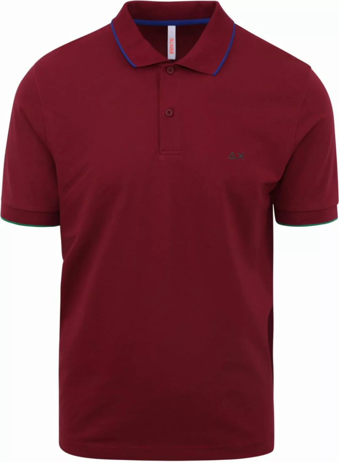 Sun68 Poloshirt Small Stripe Bordeaux - Größe XXL günstig online kaufen