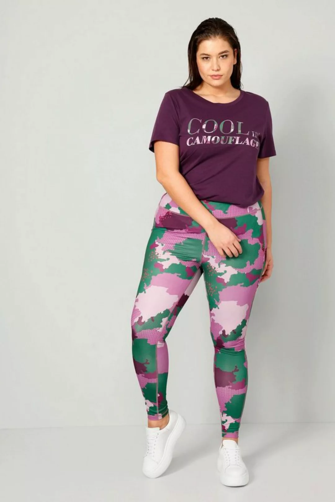 Angel of Style Lederimitathose Funktions-Leggings atmungsaktiv Color-Camouf günstig online kaufen