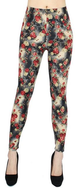 dy_mode Leggings Damen Leggings Blumen Muster Bunte Yogahose Fitness Leggin günstig online kaufen