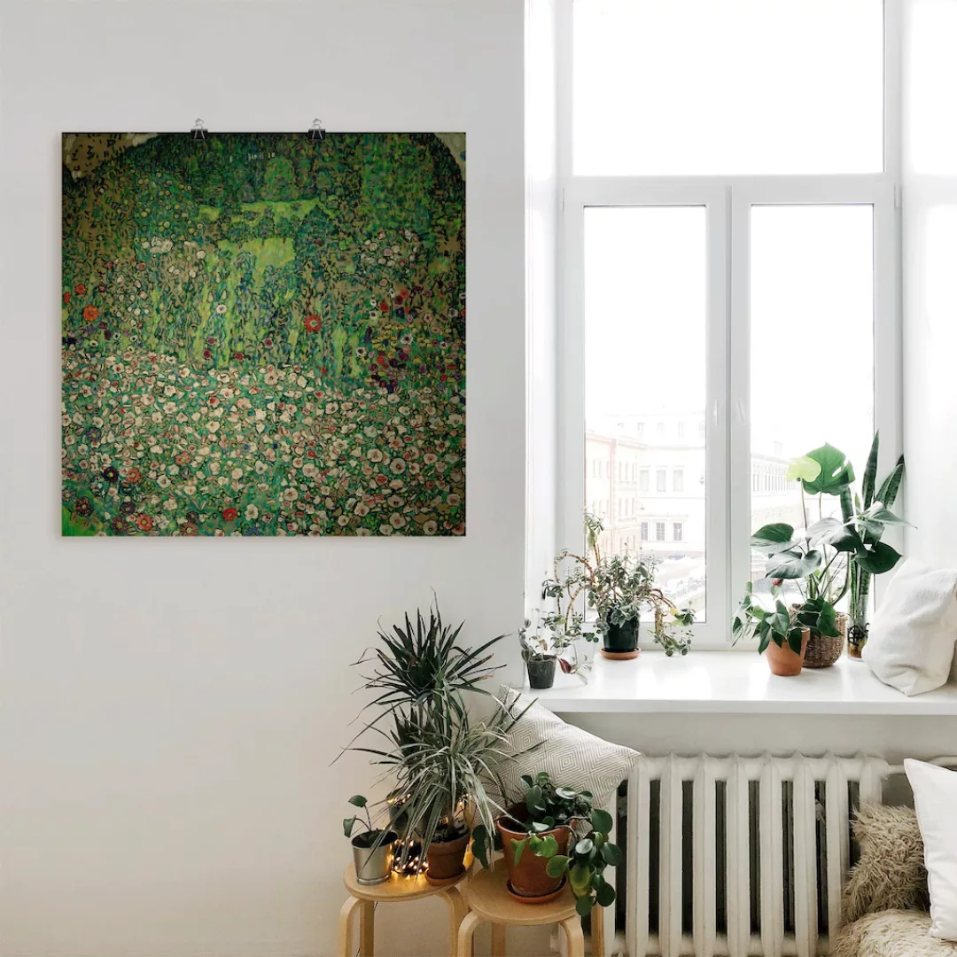 Artland Wandbild "Gartenlandschaft mit Bergkuppe (Gartenlandschaft)", Garte günstig online kaufen