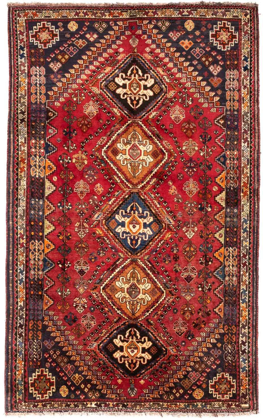 morgenland Wollteppich »Shiraz Medaillon 280 x 175 cm«, rechteckig, 1 mm Hö günstig online kaufen