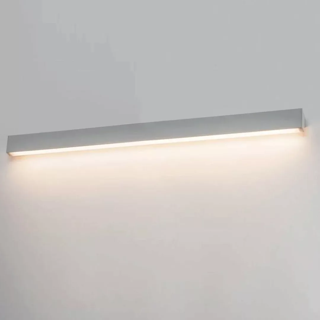 LED Wand- und Deckenleuchte L-Line in Silbergrau 18,5W 1650lm IP44 günstig online kaufen